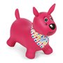 LUDI - Chien sauteur rose - Jouet sauteur gonflable - Développe la motricité. Plastique PVC épais et résistant - Intérieur et Ex