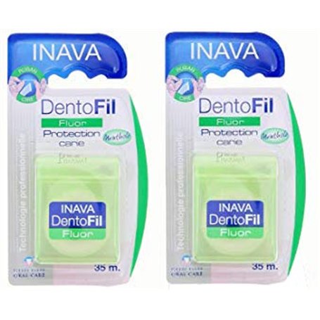 Inava fil dentaire Dentofil Fluor 35 mètres lot de 2