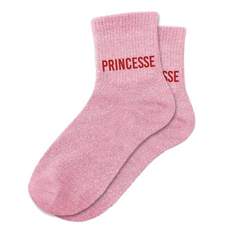 STC Chaussettes paillettes princesse rose