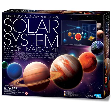 4M 3D Glow in the Dark Solar System Mobile Making Kit
