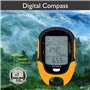 Wakects Altimètre barométrique numérique, multifonction numérique GPS Altimètre Baromètre Compas Portable Camping En Plein Air R