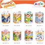 Aladine - 26 Tampons Lettres Alphabet avec Encreur - Tampons Enfant dès 4 ans - Stampominos - Encre Lavable – Pour Écrire Mots P