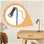 Lampe LED 3en1 : Lampe de Bureau LED + Applique Murale + Lampe Torche - Fixation Magnétique - Tête Orientable 360° - Batterie Re