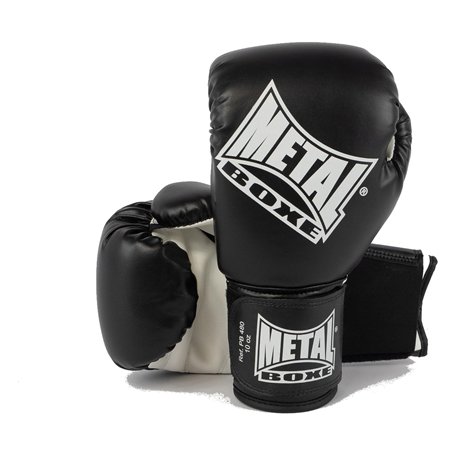 METAL BOXE Gants de Boxe Initiation Noir 10 oz