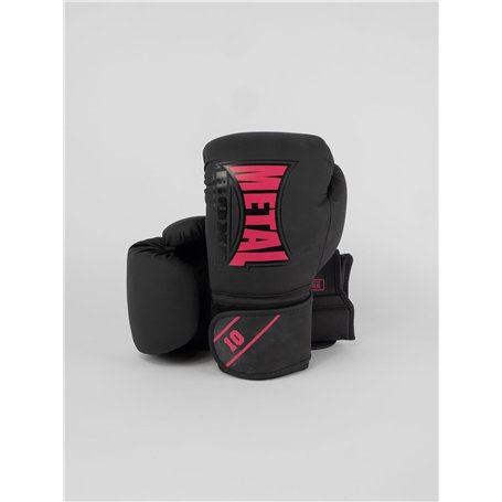METAL BOXE Gants de Boxe ENTRAINEMENT STARTER Noir/Rose 14 oz