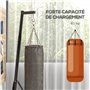 SPORTNOW Support de Sac de Frappe sur Pieds Pliable réglable en Hauteur avec Base lestée Charge Max. 60 Kg Acier Noir