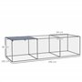 PawHut Enclos poulailler Cage clapier extérieur 3 m² pour Petits Animaux dim. 3 x 1 x 0,8 m Acier galvanisé, 1 Porte supérieure,