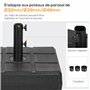 Outsunny Pied de Parasol carré Base de Parasol en HDPE remplir de Sable ou d'eau pour mât Ø 32, 38 et 48 mm - dim. 49L x 49l x 3