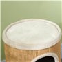 PawHut Tonneau à gratter pour Chat Tour à griffer pour Chat Arbre à Chat à 2 Couches en sisal Naturel pour 1 à 2 Chats, dim. Ø 3