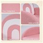 AIYAPLAY Fauteuil Enfants canapé pour Enfants en Forme d'arc-en-Ciel, Mini canapé en Tissu Pelucheux, pour garçons et Filles, Ro