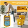 HOMCOM Chariot de ménage Chariot de Lavage Chariot de Nettoyage Professionnel essoreuse latérale Seau 20 L, poignée et serpillèr