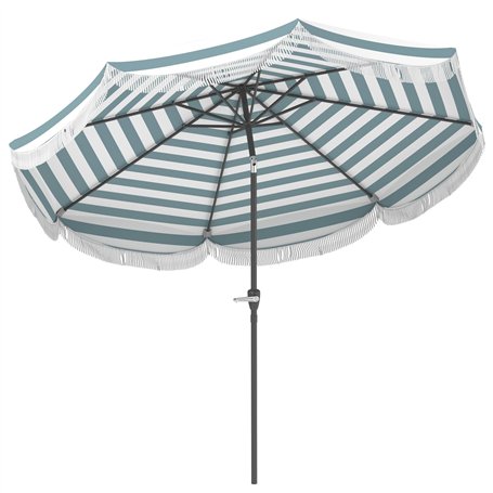Outsunny Parasol de jardin extérieur parasol inclinable rond Ø2