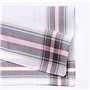 Merrysquare 9 Mouchoirs en Tissu pour Homme - 100% Coton - Blanc et Gris - 36x36 cm - Modèle Lukas