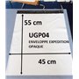 Enveloppes plastique blanches opaques 450 x 550 mm, pochettes d'expédition 45x55 cm 60 microns. Enveloppe plastique 45 x 55 fine