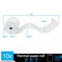 Bobine Thermique - 80x80x12 - Paquet De 10 pour rouleau pour caisse et imprimante thermique