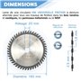 Lame de scie circulaire portative HM universelle D. 160 x Al. 20 x ép. 2,5/1,6 mm x Z48 Alt pour bois - Diamwood