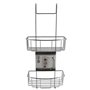 Tendance - Serviteur metal pour paroi de douche 2 paniers - chrome