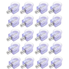 cyclingcolors 20x Taquet à ventouse en plastique et tenon Ø5mm Etagère Meuble Support Plateau Verre Vitre Goujon Tablette Cale