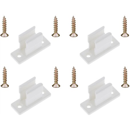 cyclingcolors 4x Clip bloqueur de manivelle volet Roulant Blanc Support Guide Manette Plastique 13mm Universel fenêtre Mur à Vis