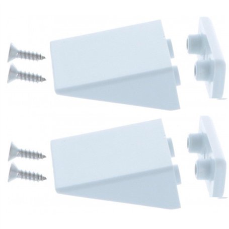 cyclingcolors 2x Butée d'arrêt de volet roulant triangulaire 40mm avec contreplaque et vis Store Fenêtre Equerre Enroulement Dér