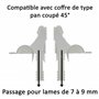 cyclingcolors 2x Tulipe volet roulant monobloc à pan coupé 45° pour lames de 7 à 9mm PVC blanc Entonnoir Rail de guidage Univers