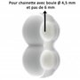 cyclingcolors 2x Arrêt de chainette de store intérieur avec boule Ø 4,5mm et pas de 6mm en PVC translucide Accessoire Volet roul