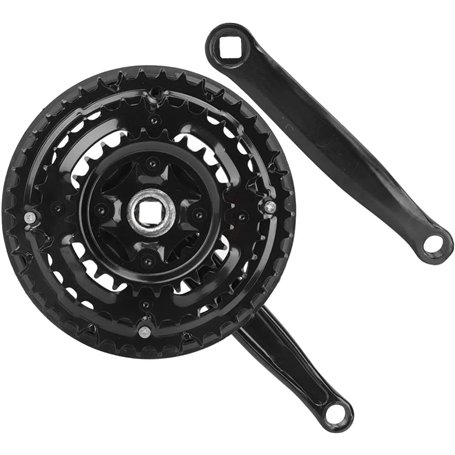 cyclingcolors pédalier Triple Plateaux + manivelle vélo VTT 24-34-42 Dents 170mm Noir Universel