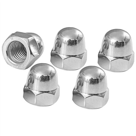 cyclingcolors 5x Ecrou Borgne Hexagonal type Haut Acier Inoxydable A2 DIN 1587 Ecrous Borgnes pour Vis Boulons Contre Écrous à f