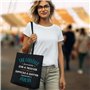 Planetee Tote Bag Formidable Collègue Noir| Idée Cadeau Travail Boulot Métier Départ Retraite Collègue Homme Sac Cabas Réutilisa