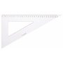 Graph'it - Equerre Plastique Transparente Graduée 30 cm - 60 Degrés - Outil de Dessin Scolaire et Professionnel - Double Bordure