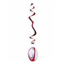 1 Lot de 6 Suspensions Métallisées Ignifugées - Ballons de Rugby - 80 cm - Made in France