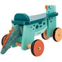 Janod - Portosaurus - Porteur Dinosaure - Hauteur d'Assise 21 cm - Queue en Peluche Amovible - Développe l'Équilibre - Jouet en