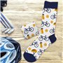 STC Paire de Chaussettes Passion Vélo à Motifs T39-45