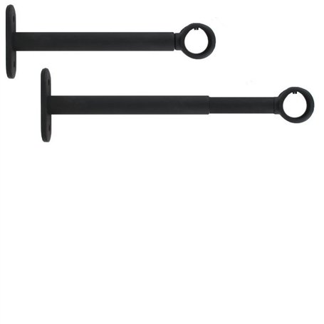 2 supports muraux extensibles et réglables pour barre de rideaux
