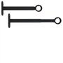 2 supports muraux extensibles et réglables pour barre de rideaux