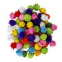 MegaCrea DIY Mini Pompons Pailleté Couleur De Noel 200 Pièces
