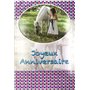 Carte Joyeux Anniversaire Paillettes pour Fille Cheval Blanc Poney Animal Pois Colorés Promenade Balade équitation Enveloppe Bla