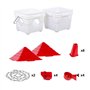 Todeco Mangeoire Poules et Abreuvoir Poules Ensemble, 6Kg Mangeoire Poule et 8L Abreuvoir Poule Automatique pour Volailles avec 
