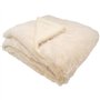 Couverture doublée - DOMIVA - Ultra douce et chaude - 75 x 100 cm - Creme
