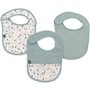 Lot x3 bavoirs - DOMIVA - 0-6 mois - Gaze de coton - Celadon