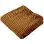 Couverture boudoir - DOMIVA - Caramel - 75 x 100 cm - Velours côtelé