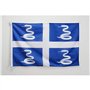 AZ FLAG - Drapeau Martinique - 45x30 cm - Pavillon Nautique Martiniquais - France Spécial Bateau Et Extérieur En Maille Bloquée