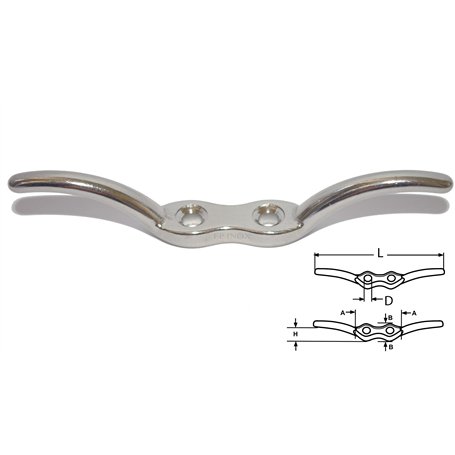 Taquet Fanion inox A4 Longueur 148mm inox 316 - A4