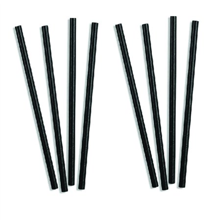 PARENCE - Lot de 25 Pailles en Carton Noir - Élégance et Respect de l'Environnement - Recyclable - 14 CM