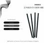 PARENCE - Lot de 25 Pailles en Carton Noir - Élégance et Respect de l'Environnement - Recyclable - 14 CM