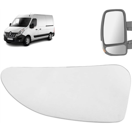 Autocraft Glace de Rétroviseur Inférieur AVANT GAUCHE (Partie du Bas) compatible pour Master 3 (III) Movano B (II) NV400 (à part