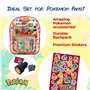 Pokémon - Kit Malette Coloriage Enfants Dessin - Feutres - Crayon de couleurs pour dessiner - Stickers Autocollant - Idée Cadeau