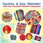 Pokémon - Kit Malette Coloriage Enfants Dessin - Feutres - Crayon de couleurs pour dessiner - Stickers Autocollant - Idée Cadeau