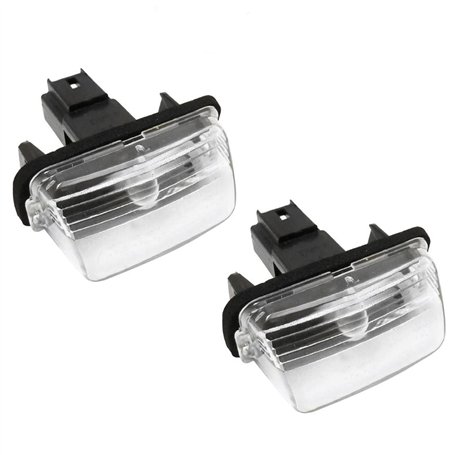 (Lot de 2) Éclairage Lumière de Plaque d'Immatriculation avec Ampoule compatible avec BERLINGO C3 C4 C5 DS4 SAXO XSARA 206 207 3