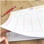 Bloc programme semaine 7 jours - planner A4 pour travail, étude ou organisation familiale. Semainier A4 -Organisateur tableau co